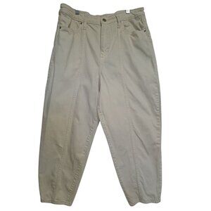 A New Day Womens Pants 10/30R Khaki Beige Straight Leg Cotton Stretch